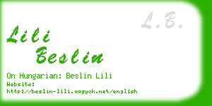 lili beslin business card